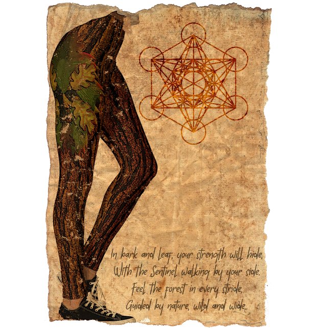 Legging O Leafy Sentinel Green Man (Criador carregado)