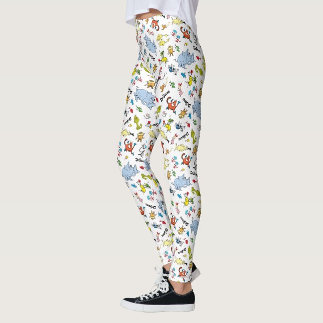 Legging O Mundo do Padrão de Dr. Seuss (Esquerda)