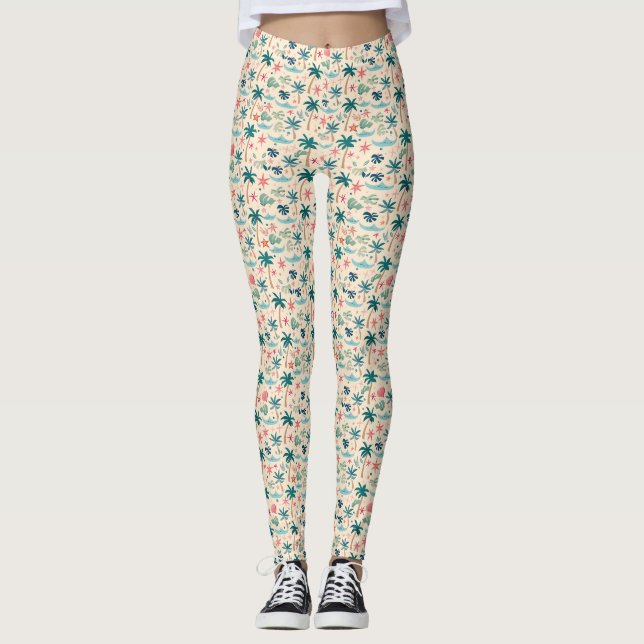 Legging O Oceano É Onde Eu Vou Para Rejuvenescimento (Frente)
