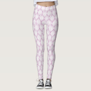 Legging O ogee roxo listra o fundo do teste padrão