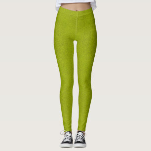 Legging O olhar do Snuggly Chartreuse Green Suede