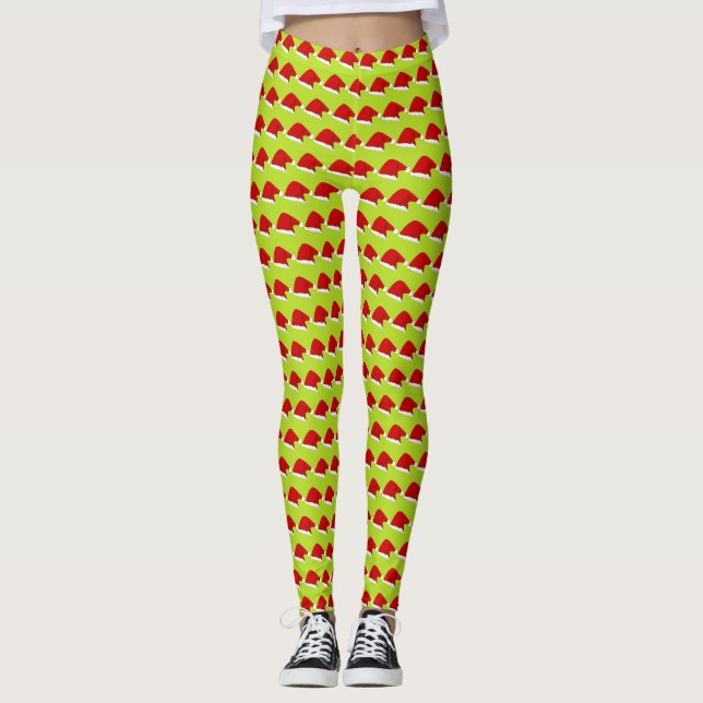 Legging O papai noel perdeu suas caneleiras festivas do (Frente)
