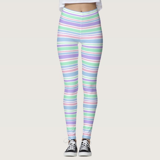 Legging O Pastel listra caneleiras (Frente)