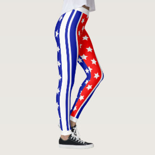 Legging O Patriota Americano mais recente de estrelas e ri