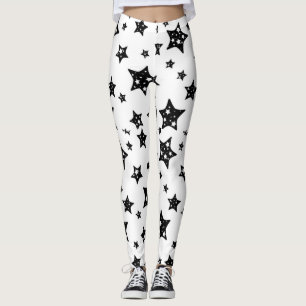 Legging O preto Stars caneleiras