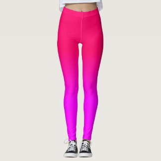 Legging O rosa quente e a cor cor-de-rosa de néon da
