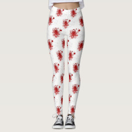 Legging O sangue assustador do Dia das Bruxas Splatters