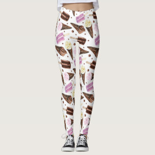 Legging O sorvete bonito trata o teste padrão