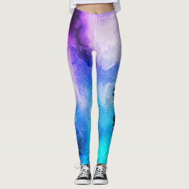 Legging O suor é gordura chorando, azul e motivação roxa