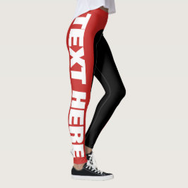 Legging O texto grande Customisable/personaliza caneleiras