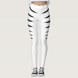 Legging O tigre branco listra caneleiras