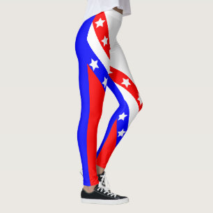 Legging O último Patriot Americano Stars and Stripes