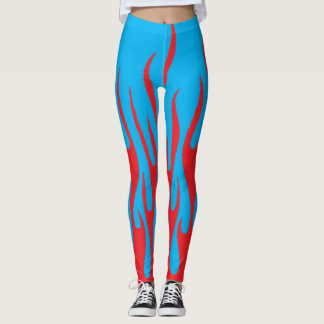 Legging O último Red Flame em uma fantasia de Marinho Blue
