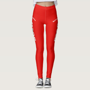 Legging O vermelho está em suas caneleiras futuras do