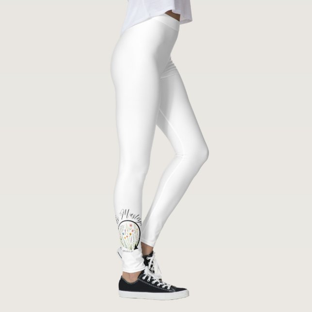 Legging Obra-prima de Deus Efésios 2:10 Versículo da Bíbli (Direita)