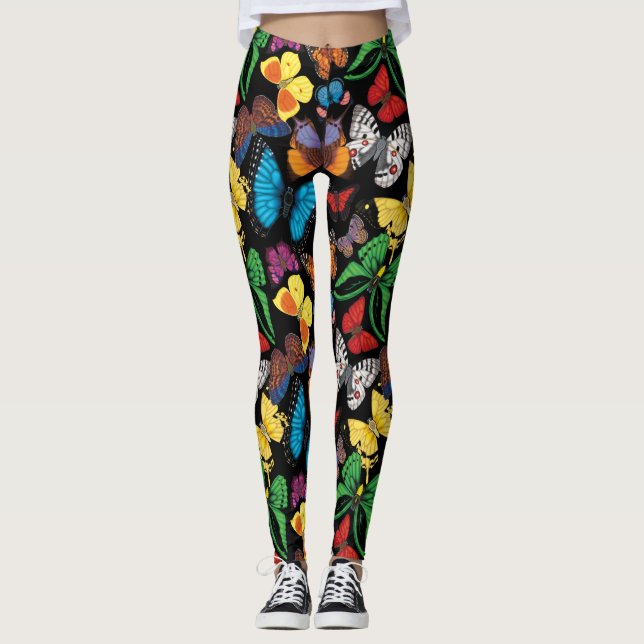 Legging Obscuridade do mundo da borboleta (Frente)