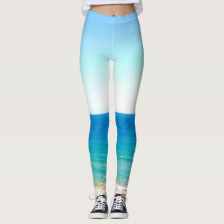 Legging Oceano Atlântico Praia Céu Azul Paisagem tropical