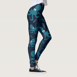 Legging Octopus Azul-Cinto