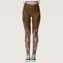 Legging Octopus de toque azul duplo - virado para o lado