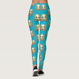 Legging Octopus na Flores, design de Animais Cutes