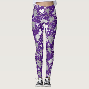 Legging Octopus Pattern.b Roxo BG