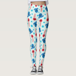 Legging Octopus Pirata, Jellyfish Pirata, Animais do Mar