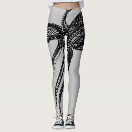 LEGGING OCTOPUS POLYNESIAN TRIBAL HAWAII ILHAS NASCIDAS