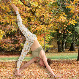 Legging Olá, padrão de abóboras de aquarelas All-Over-Impr