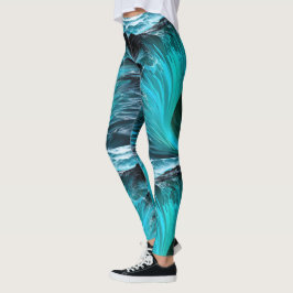 Legging "Ola Tiburón" Onda Azul De Tubarão