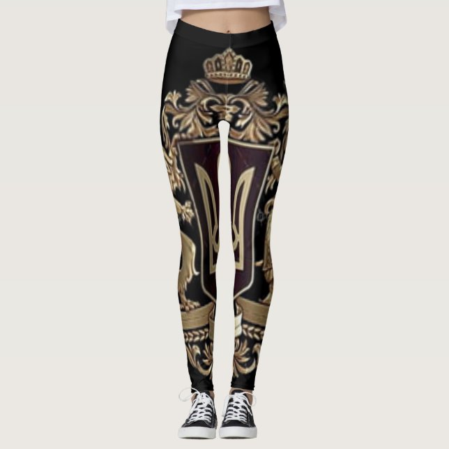 Legging Olena Zelenska Ucrânia Brasão  (Frente)