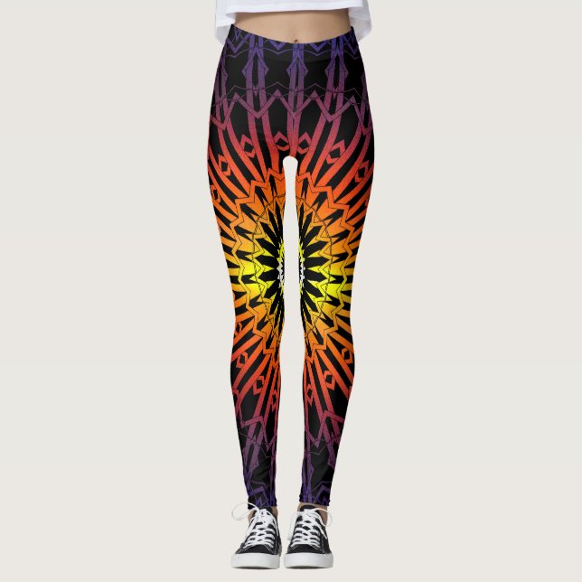Legging Olhar Mandala 2 ( Arco-Íris ) (Frente)
