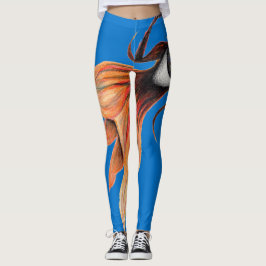 Legging Olho Dourado Peixe Fantasia Surrealista Arte Origi