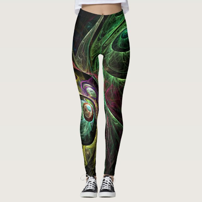 Legging Olho para a Abstrato de Arte (Frente)