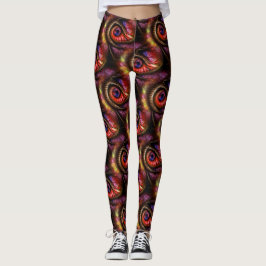 Legging Olhos abstratos em vermelhos e roxos
