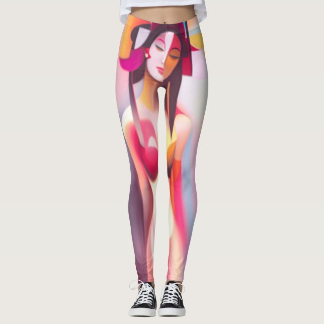 Legging Olhos Fechados Mulheres Possuindo Thunder_Cove (Frente)
