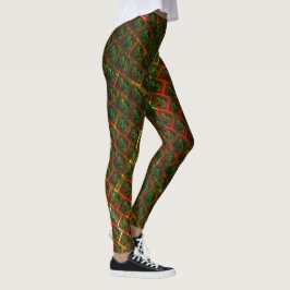Legging "Olhos verdes enquadrados", arranhões ou grelha ve