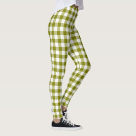 Legging Olive Green Plaid Gingham