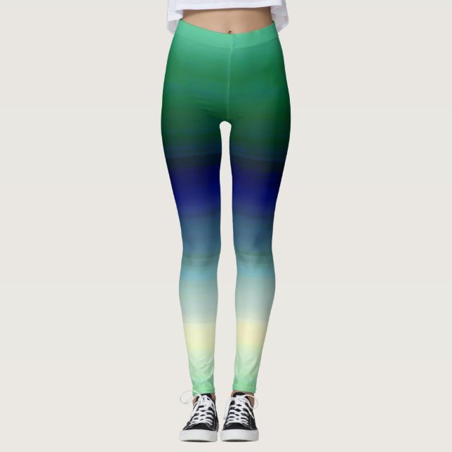Legging Ombre Azul Verde (Frente)