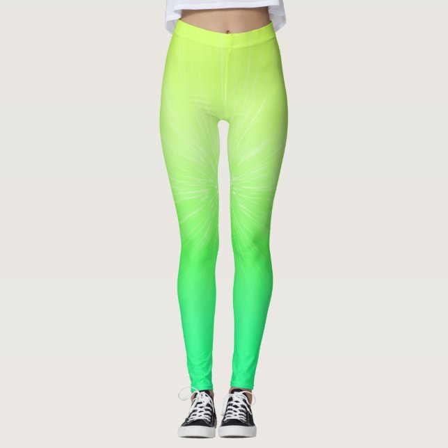 Legging Ombre Chartreuse para Neon Green (Frente)