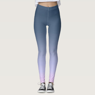 Legging Ombre cor-de-rosa azul.