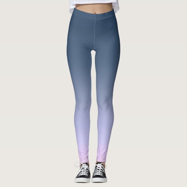 Legging Ombre cor-de-rosa azul. (Frente)