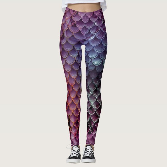 Legging Ombre Glitter Scales de Sereia (Frente)