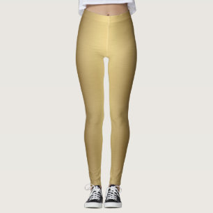 Legging Ómbre Metálico Elegante Moderno Sólido Dourado