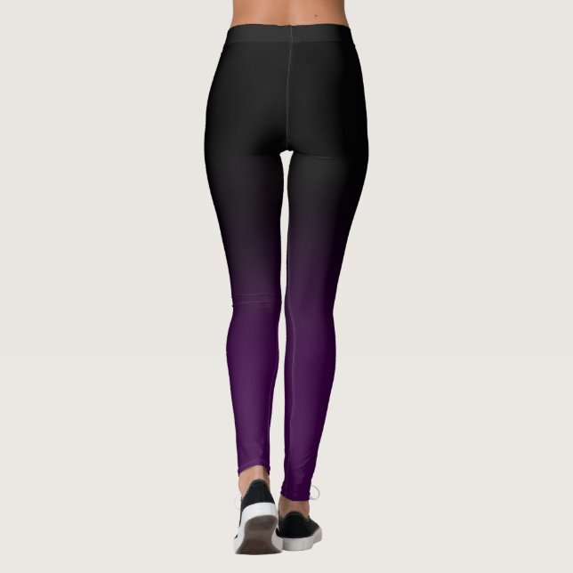 Legging Ombre preto & roxo Legginings (Verso)
