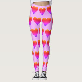 Legging Ombré Rainbow Hearts Dia de os namorados 4Sophie