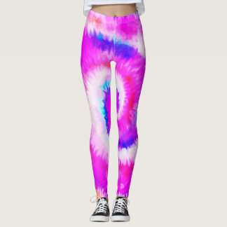 Legging Ombre Tie Dye Arco-Íris Fuchsia