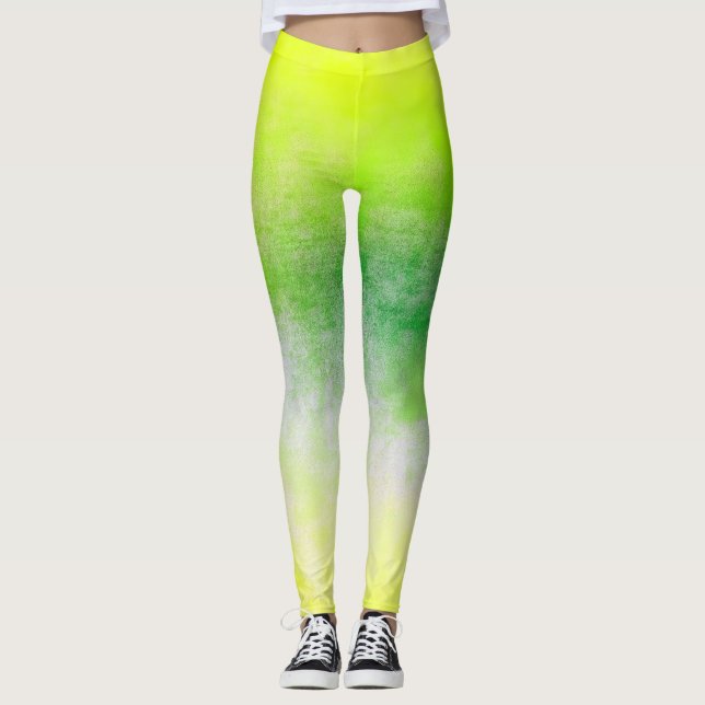 Legging Ombre Verde Amarelo (Frente)