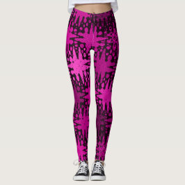Legging Onda de Posições Líquidas Rosa Bootilizadas