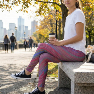 Legging Onda Diagonal Multicolor Vibrante