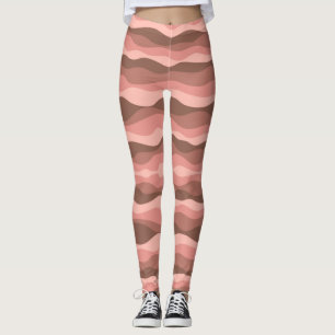 Legging Ondas abstrato Coral